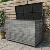 Rattan Cushion Storage Box 996L - Grey