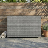 Rattan Cushion Storage Box 996L - Grey