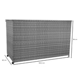 Rattan Cushion Storage Box 996L - Grey
