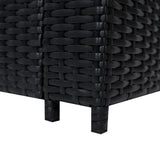 8 Seater Rattan Furniture Set With Firepit – Black