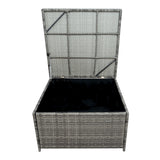 11 Seater Rattan Furniture Set With Firepit – Grey