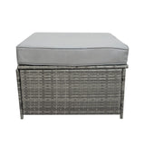 11 Seater Rattan Furniture Set With Firepit – Grey