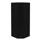 Black gas bottle locker designed for 6kg bottles, featuring a sturdy metal construction and a sleek, angular shape for secure storage