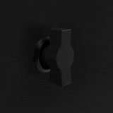 Black gas bottle locker latch with a textured finish, designed for secure closure and easy access to 6kg gas bottles