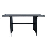 Rattan Corner Set With Composite Table – Black