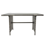 Rattan Corner Set With Composite Table – Grey