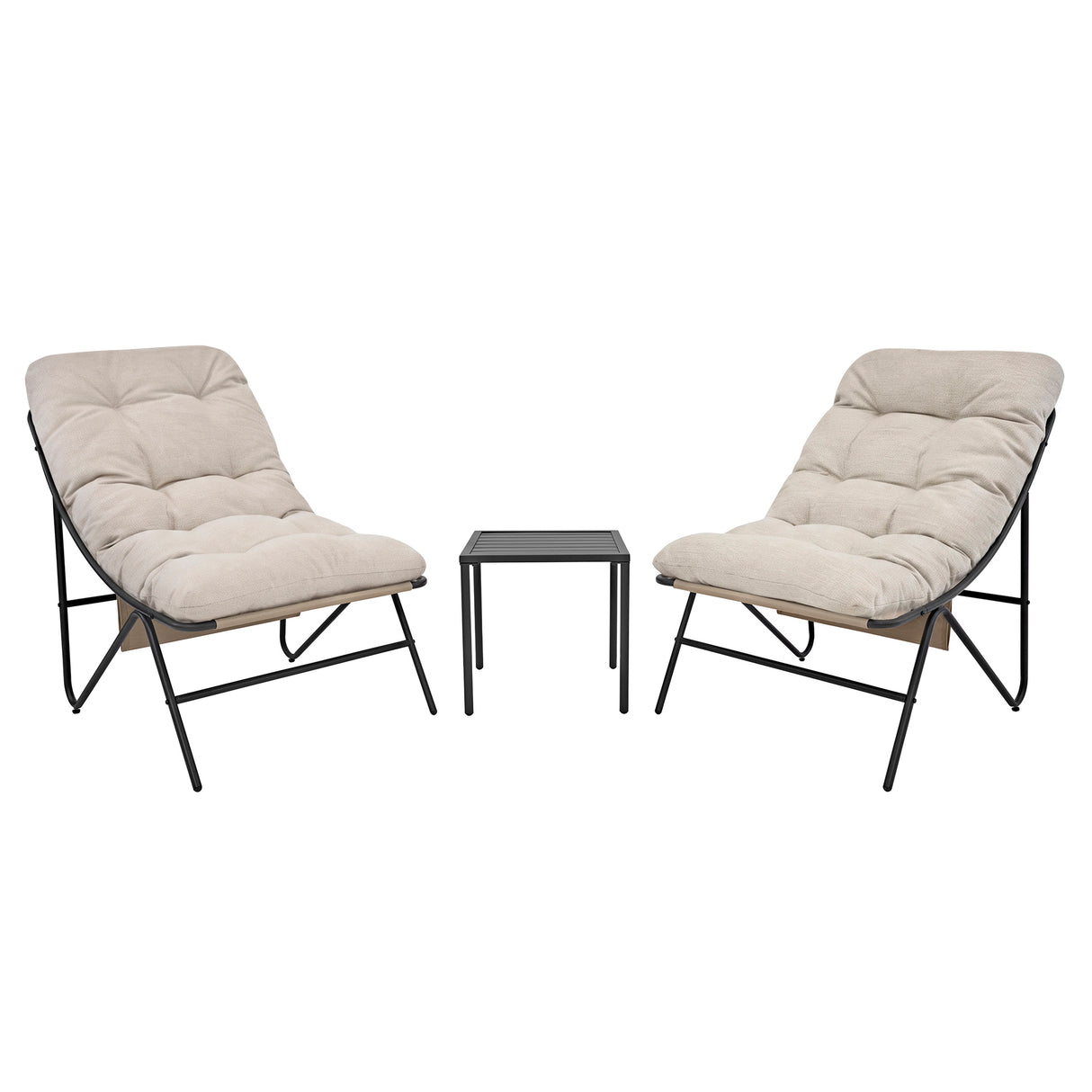 3 Piece Bistro Set - Grey & Cream