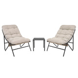 3 Piece Bistro Set - Grey & Cream