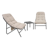 3 Piece Bistro Set - Grey & Cream
