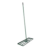 Green 100cm lawn leveller with a long handle and a sturdy rectangular base, designed for smoothing and leveling soil or grass surfaces