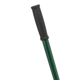 Green 100cm lawn leveller with a textured black rubber grip handle, designed for smoothing and leveling soil or grass surfaces
