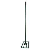Green 100cm lawn leveller with a long handle and a sturdy flat base, designed for smoothing and leveling soil or grass surfaces