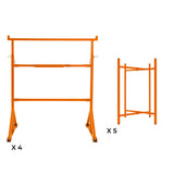 Trestle Stand x 4 & Mortar Board Stands 750mm H x 5