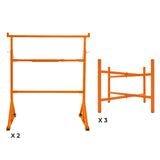 Trestle Stand x 2 & Mortar Board Stands 500mm H x 3