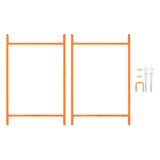 Trestle Stand x 2 & Mortar Board Stands 750mm H x 3
