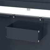 Single Wheelie Bin Metal Storage - Anthracite & Wood
