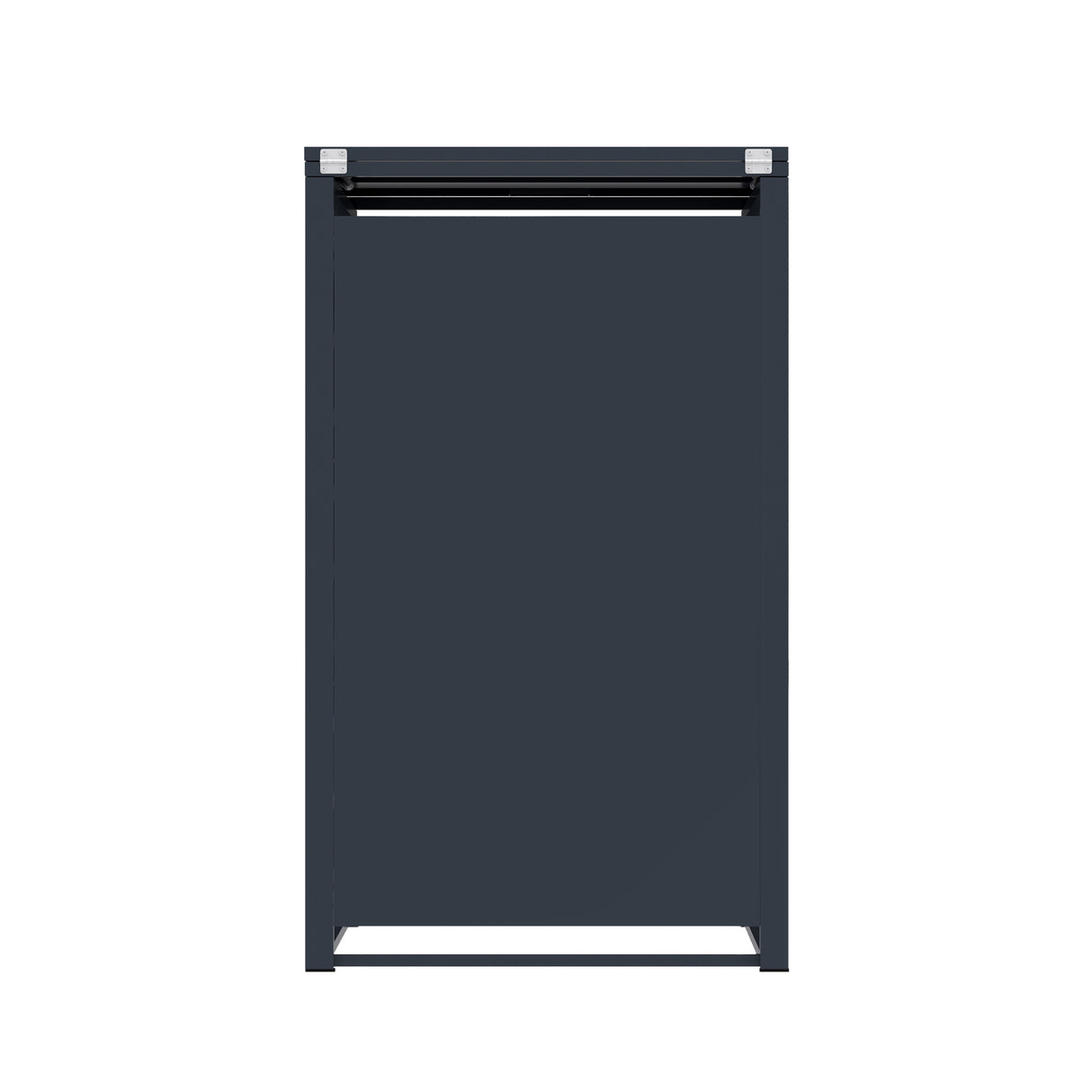 Single Wheelie Bin Metal Storage - Anthracite Grey Wood