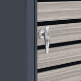 Double Wheelie Bin Metal Storage - Anthracite Grey Wood