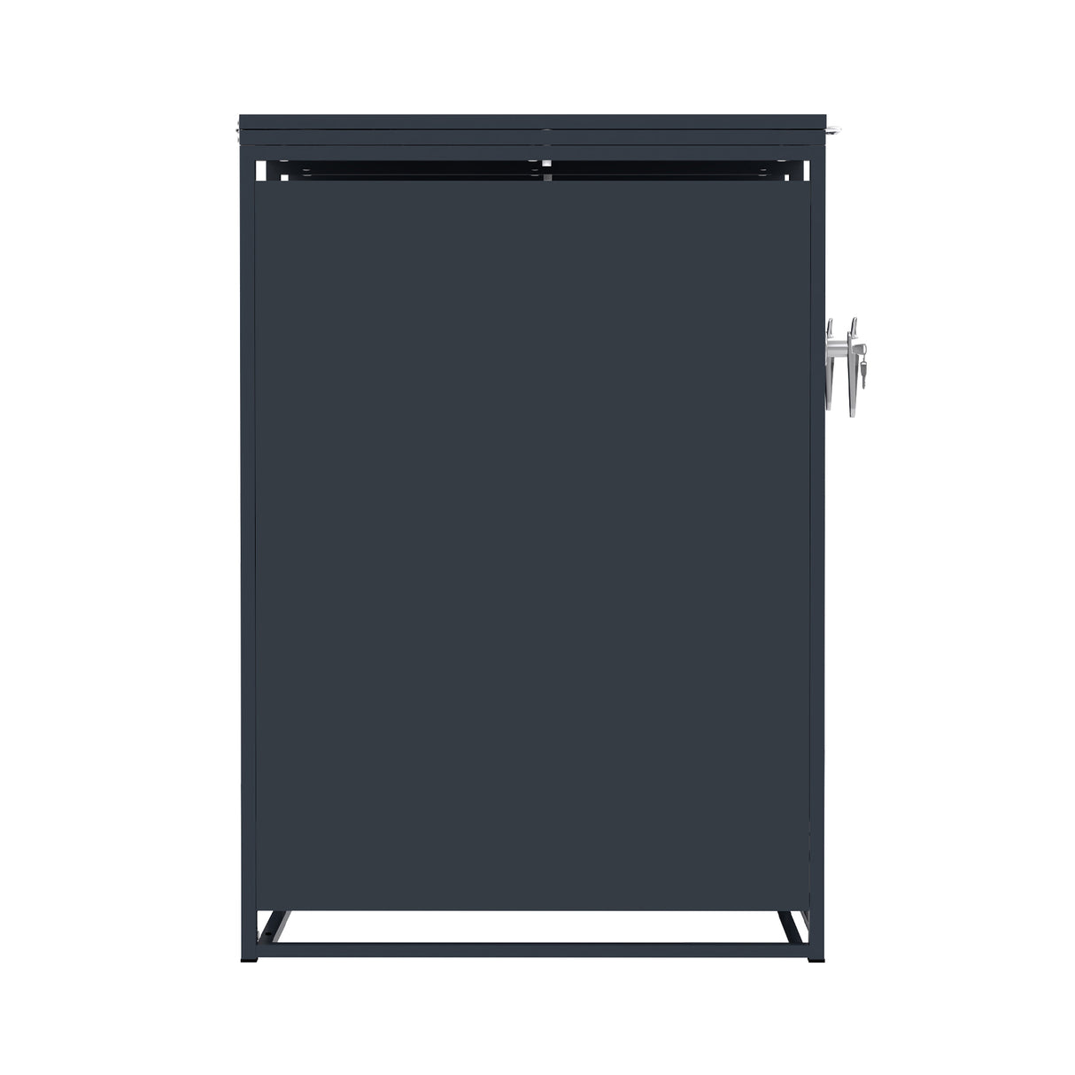 Quadruple Wheelie Bin Metal Storage - Anthracite & Wood