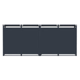 Quadruple Wheelie Bin Metal Storage - Anthracite & Wood