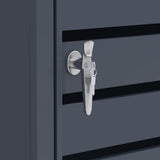Quadruple Wheelie Bin Metal Storage - Anthracite Grey