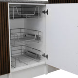 4 x KuKoo Kitchen Pull Out Storage Baskets – 500mm Wide Cabinet