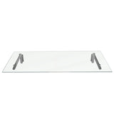 MonsterShop Glass Door Canopy & Brackets, 120cm W, 80cm D