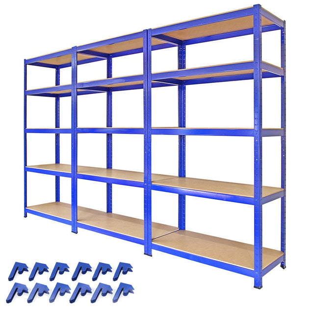 3 Link Bay Racking 3 x T-Rax 90cm Blue Racking & Bay Connectors – Monster Shop IE