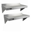 Stainless steel shelves measuring 900mm x 300mm, featuring a sleek surface, sturdy brackets, and a modern design for versatile storage