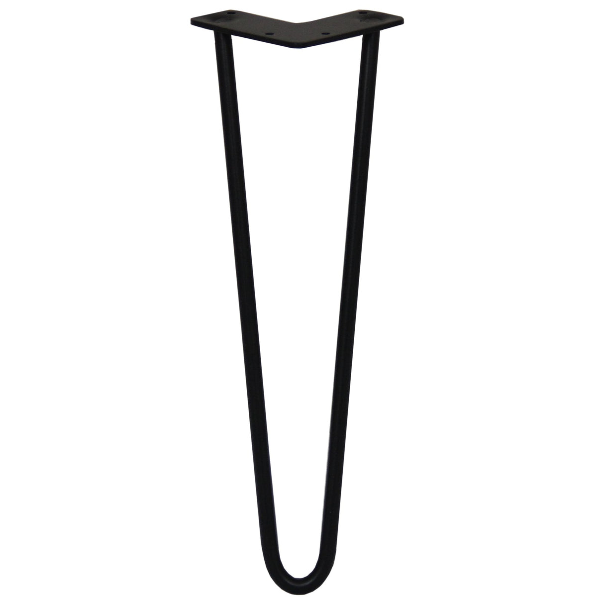 4 x 16" Hairpin Legs - 2 Prong - 12mm - Black