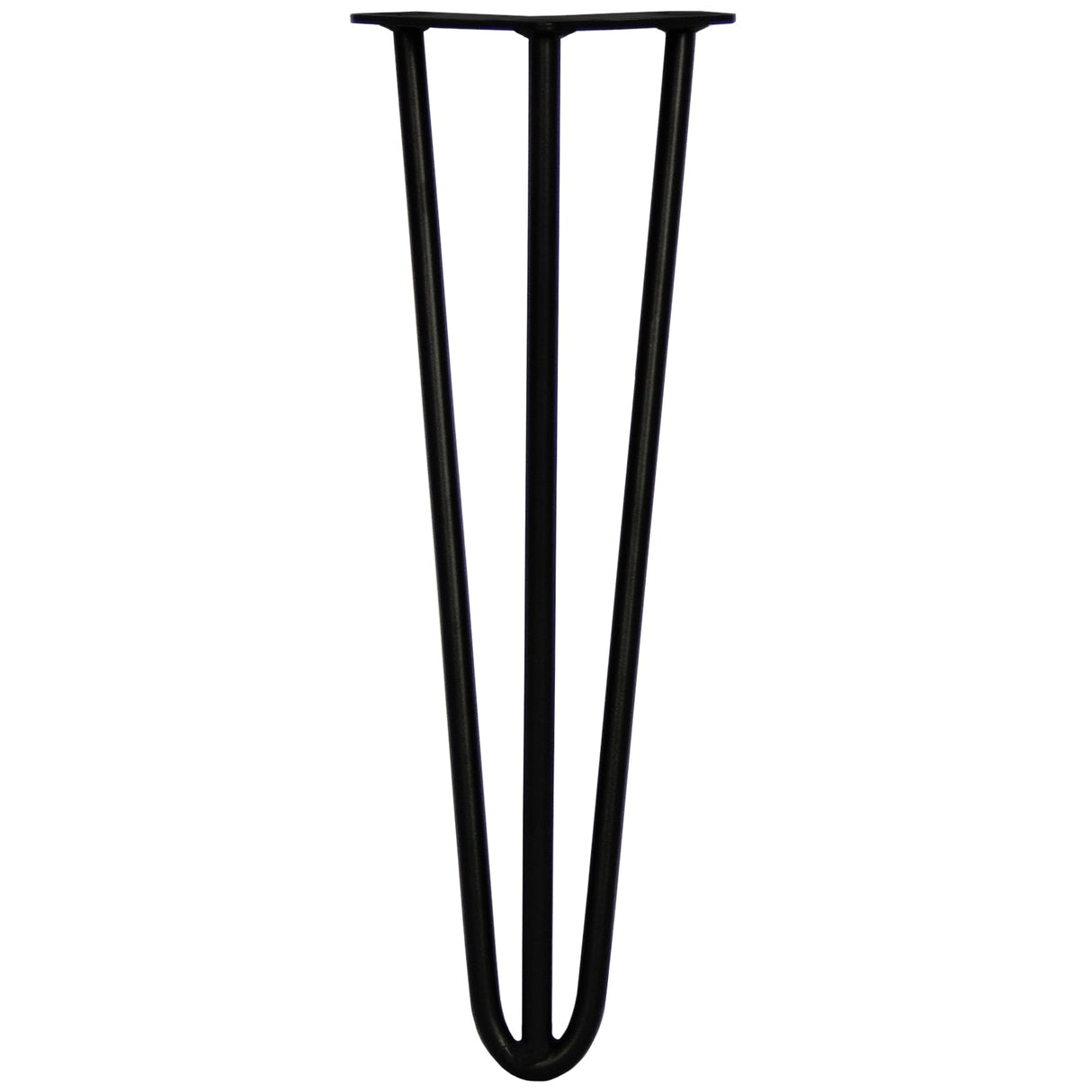 4 x 16" Hairpin Legs - 3 Prong - 12mm - Black