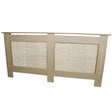Unfinished MDF radiator cover, 1720mm wide, featuring a sleek design with a lattice pattern and smooth edges for a modern look