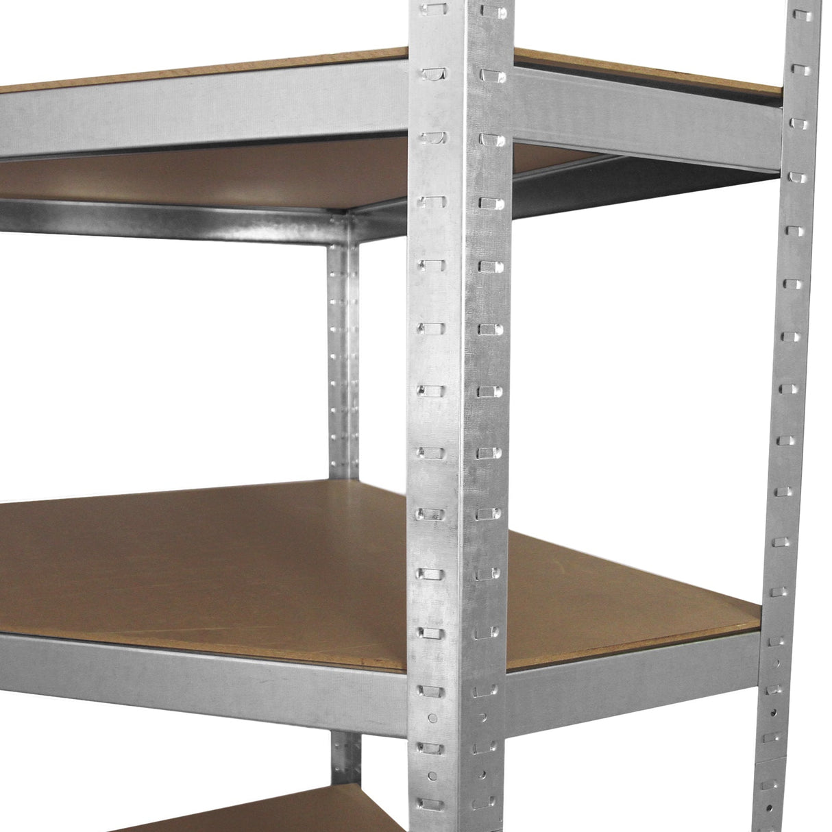 Galwix 90cm racking bundle featuring sturdy metal frame, wooden shelves, and corner shelving for efficient garage storage solutions