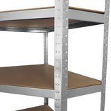 Galwix 90cm racking bundle featuring sturdy metal frame, wooden shelves, and corner shelving for efficient garage storage solutions