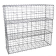 Galvanized steel gabion baskets in a three-tier design, measuring 100 x 30 x 30cm, ideal for landscaping and erosion control