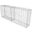Galvanized steel gabion baskets in a rectangular shape, measuring 100 x 80 x 30cm, ideal for landscaping and erosion control