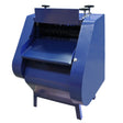 Blue T-Mech automatic wire stripper with a wide feeding slot, sturdy metal construction, and adjustable stripping settings for efficient wire processing