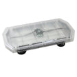Amber Recovery Light 600mm in a clear, rectangular housing with black wheels, featuring a textured surface and internal wiring visible through the casing