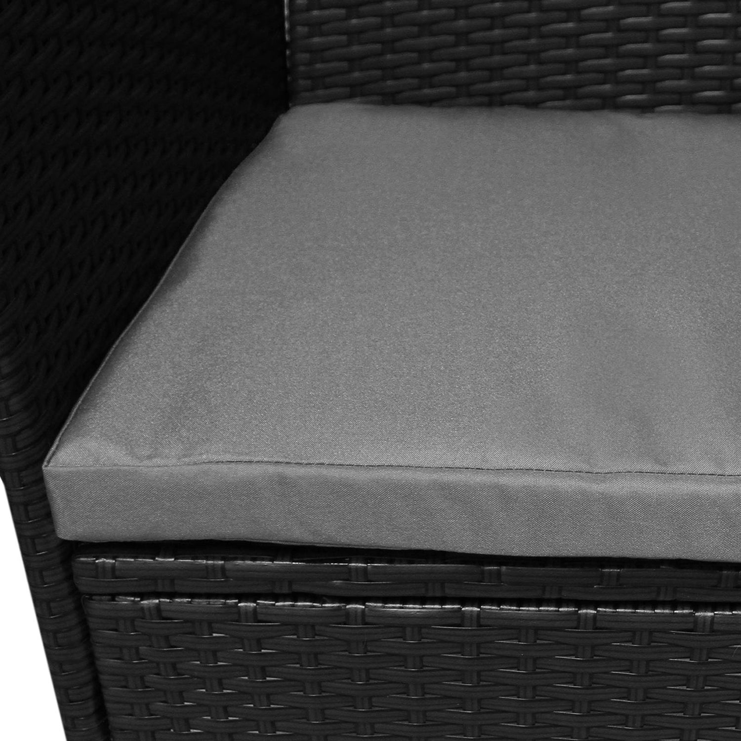 Jardí Rattan Bistro Set Black