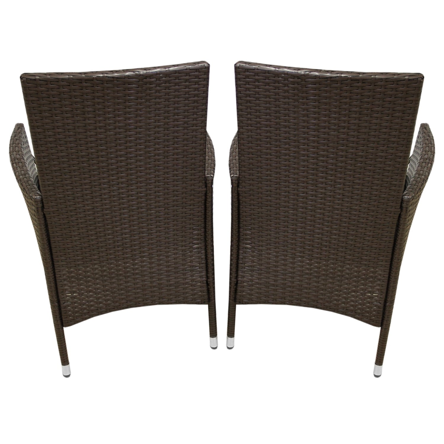 Jardí Rattan Bistro Set Brown