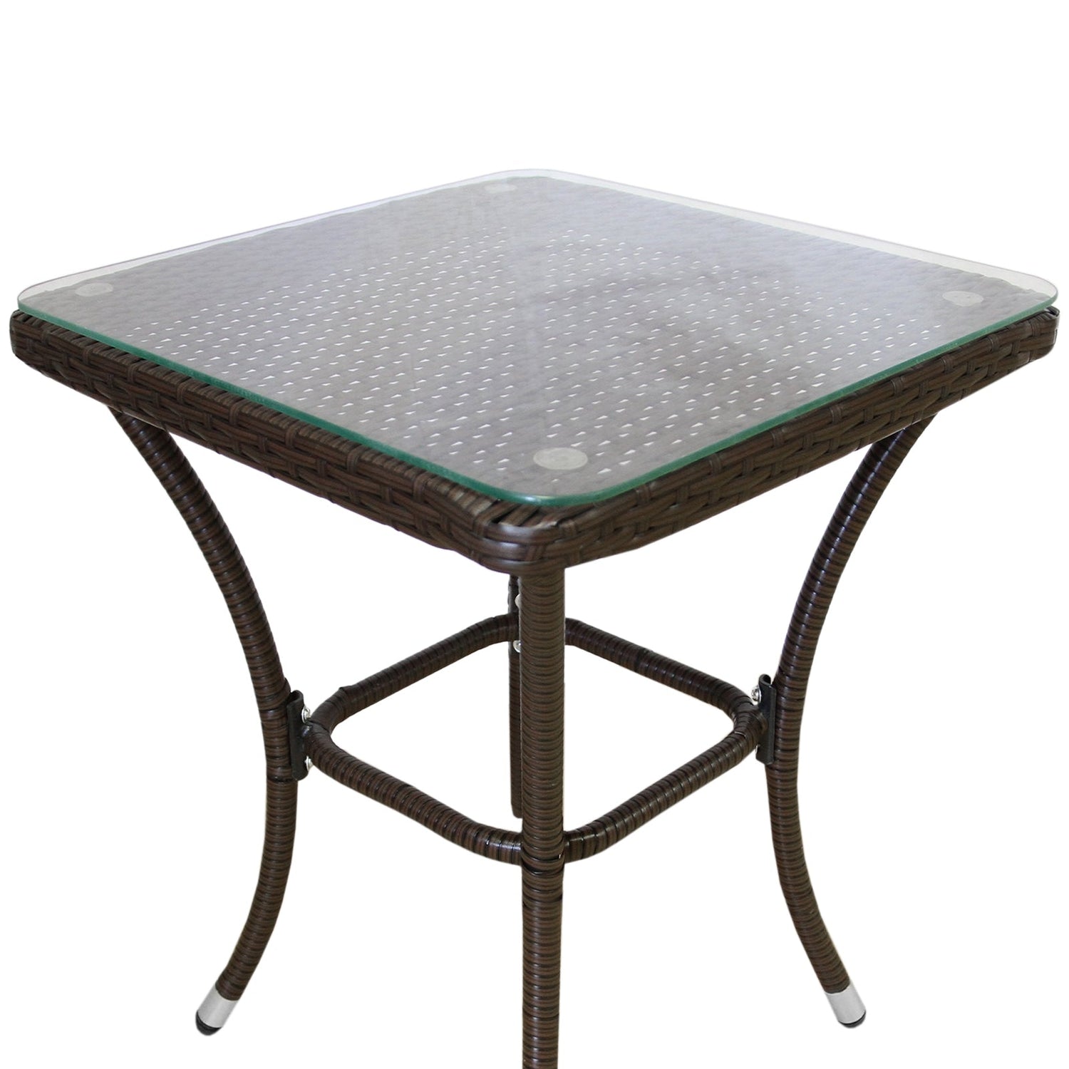 Jardí Rattan Bistro Set Brown