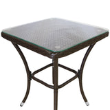 Jardí Rattan Bistro Set Brown
