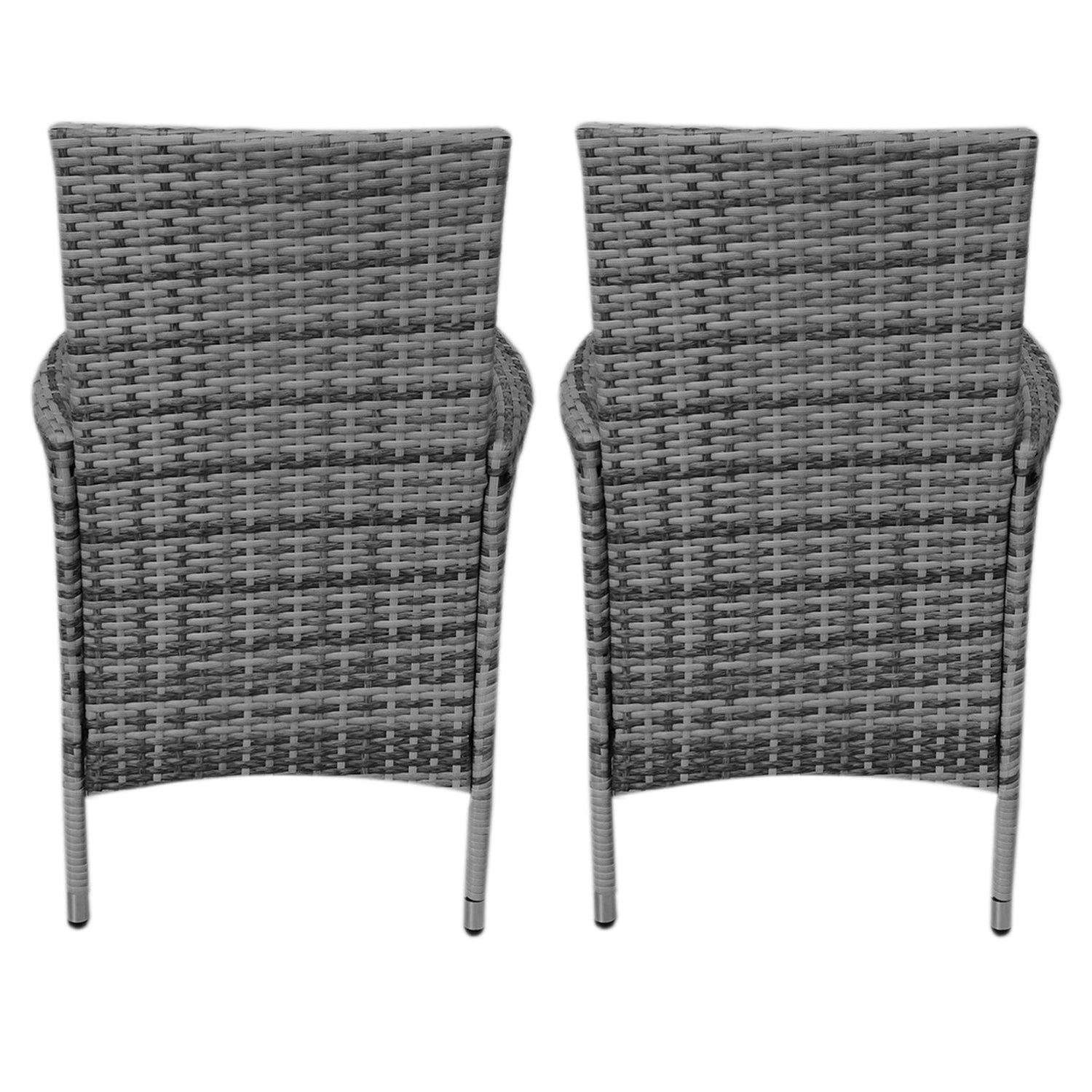 Jardí Rattan Bistro Set Grey