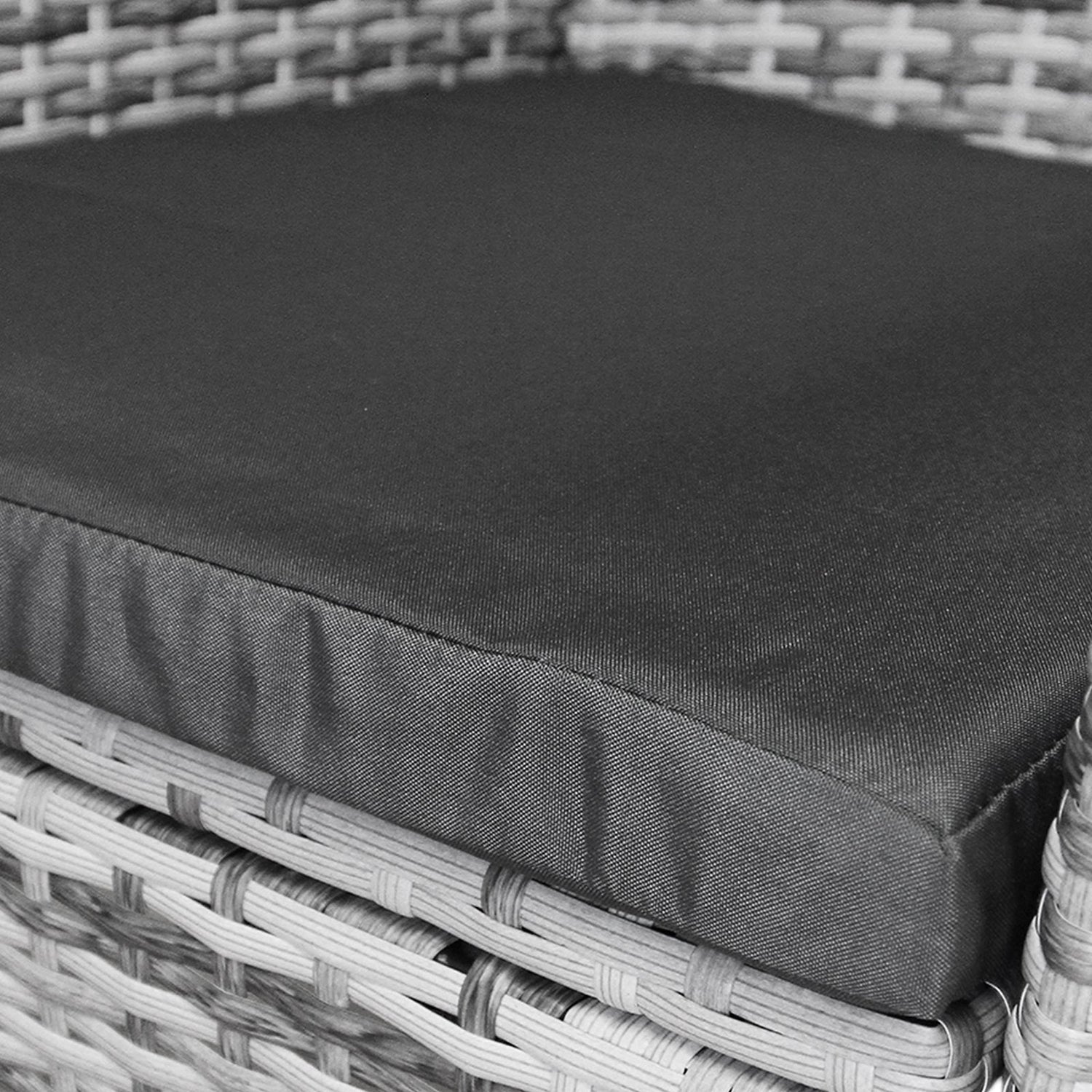 Jardí Rattan Bistro Set Light Grey