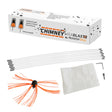 MAXBLAST Powered Chimney Sweep kit includes flexible rods, a brush with orange bristles, and a storage bag for easy use and organization