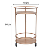 Rose Gold Drinks Trolley Bar Cart - Small
