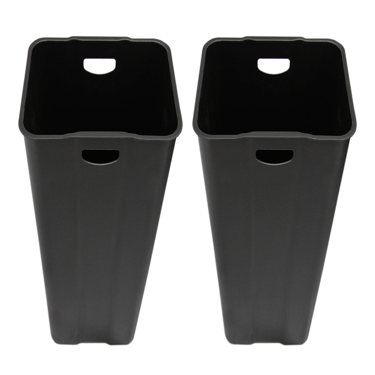 Sleek 60L dual pedal bin in stainless steel with a modern design, featuring two compartments and a smooth, shiny finish