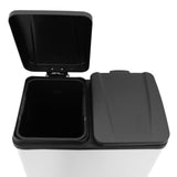 60L Dual Pedal Bin In White