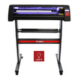 720 vinyl cutter on a sturdy stand, featuring a sleek black design, illuminated LED light guide, and user-friendly control panel