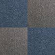 Storm blue and anthracite carpet tiles in a textured, woven pattern, showcasing a modern, stylish design perfect for any space